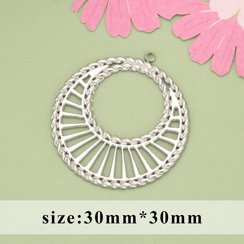 assoonas MD13, Schmuckzubehör, 316L-Edelstahl, nickelfrei, Zirkonia, Anhänger, Schmuckherstellung, DIY-Anhänger, 2 Stück/Set. – Detail 8