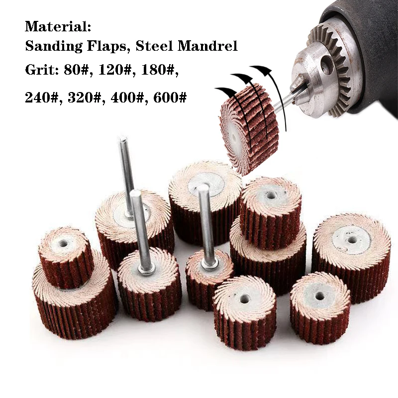 5pcs Sanding Flap Disc Grinding Flap Wheels Brush Sand For Dremels Accessories For Abrasive Grinder Rotary For Dremels Tools