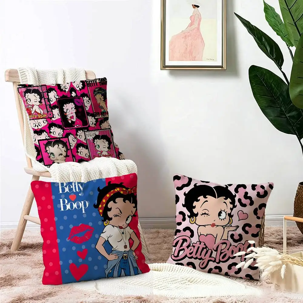 B-Betty Girl B-Boops Pillow Anime Pillow Sofa Bed Head Pillow Cover Cushion Cover 45x45 cm Fashion