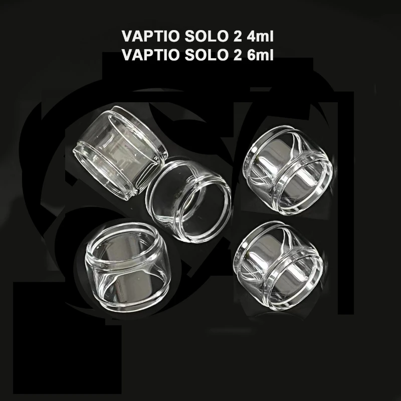 5 Pieces Bubble Glass Tank for VAPTIO SOLO 2 4ml VAPTIO SOLO 2 6ml Replacement Bulb Fat Glass Container Tank