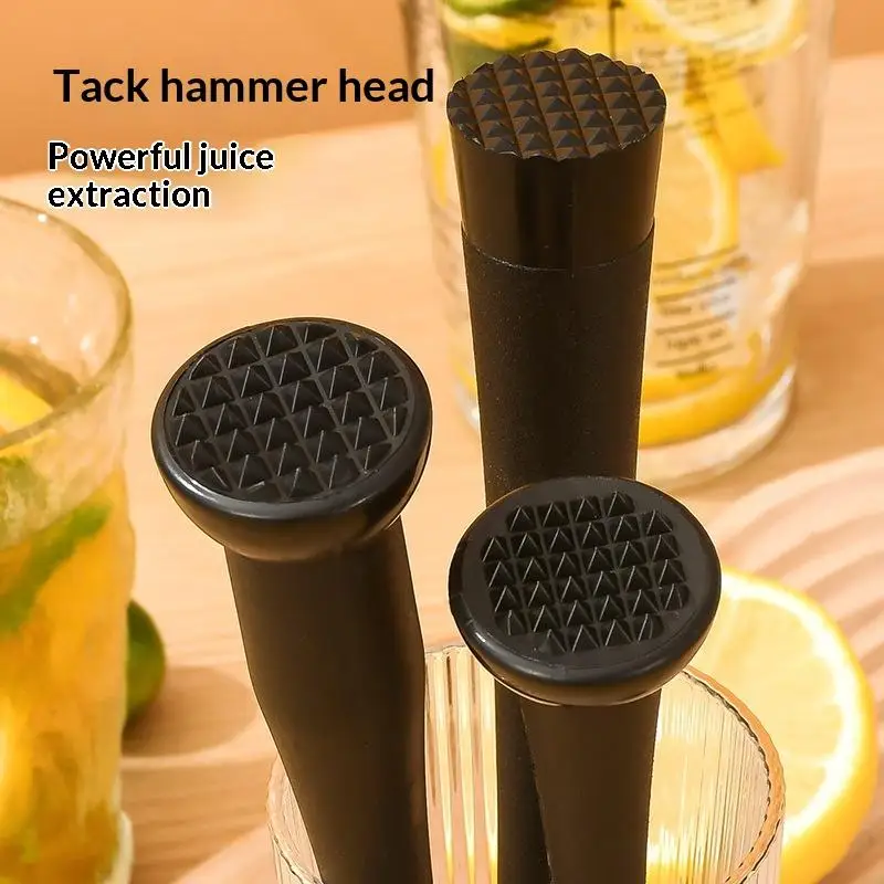 1Pc Cocktail Muddler Professional PP Ice Pestle With Grooved Spiky Nylon Head For Muddle & Mix Homemade Drinks Mojito 1PC.