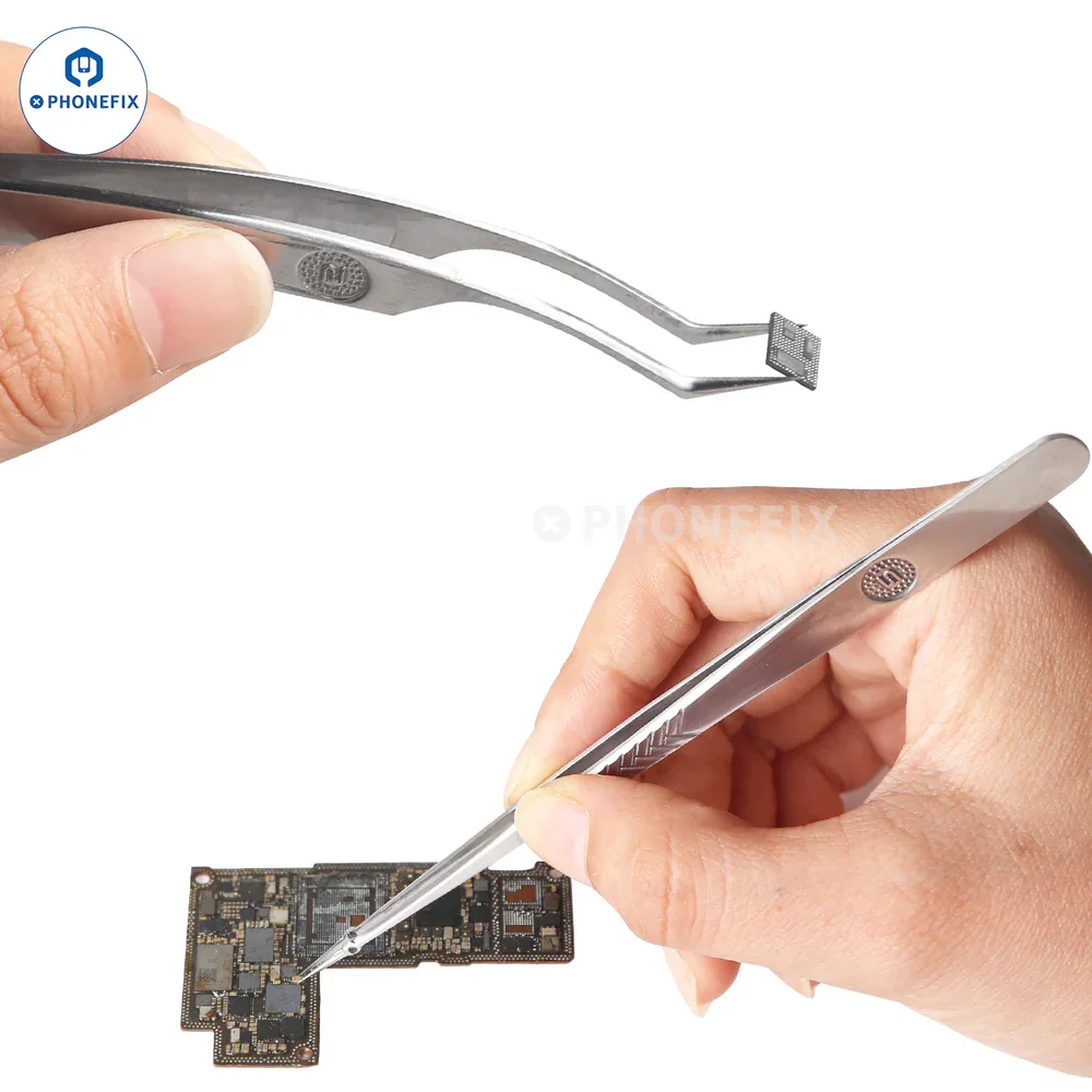 

KAISI Ling 11/15/18 Stainless Steel Tweezers For Mobile Phone Motherboard Electronic Components Tin Plating Flywires Repair Tool