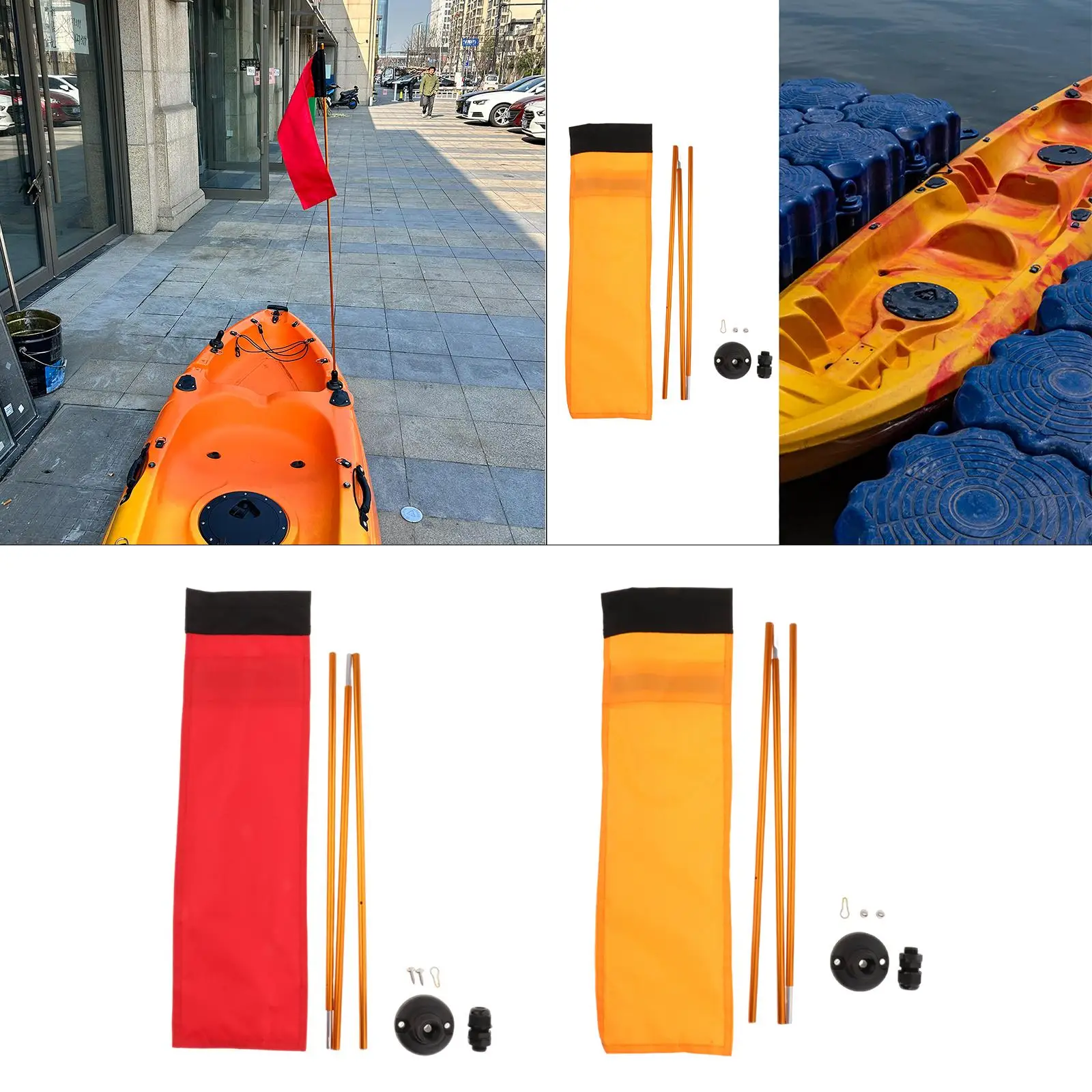 مجموعة قاعدة علم الكاياك لملحقات قوية متعددة الوظائف بعلم يخت بطول 4 أقدام #2