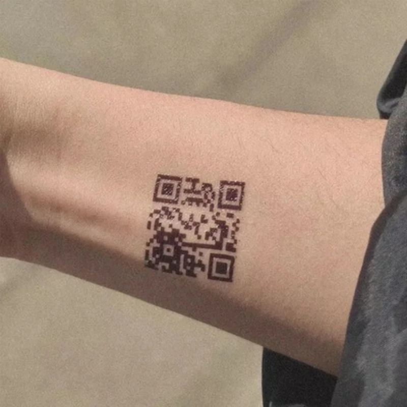 

Креативная любовь QR-код искусственная татуировка для влюбленных взрослые наручный боди-арт водостойкая наклейка для мужчин и женщин