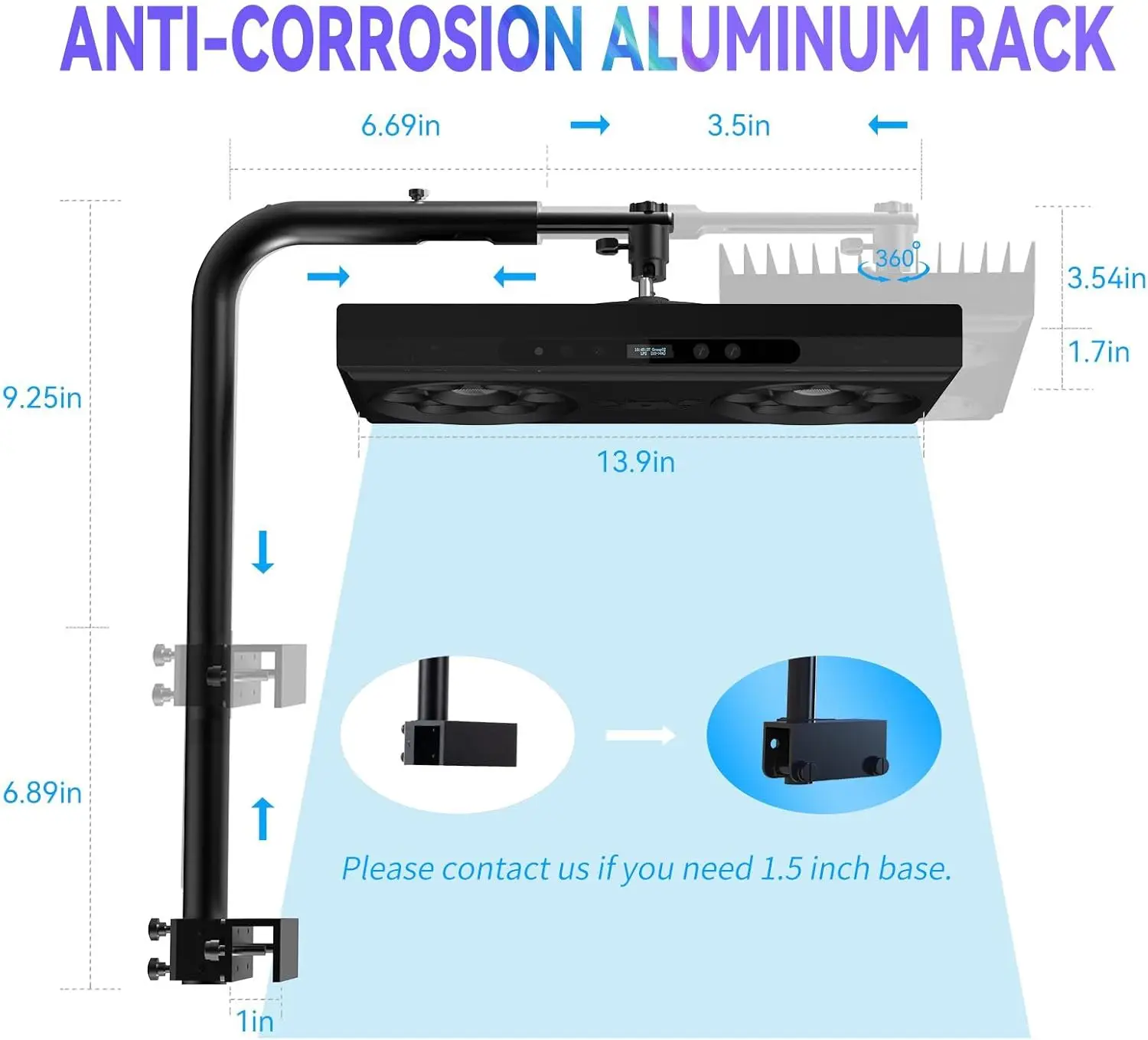 140W Reef Aquarium Light with Sunrise Sunset Timer, Master Slave Control for Coral Tanks