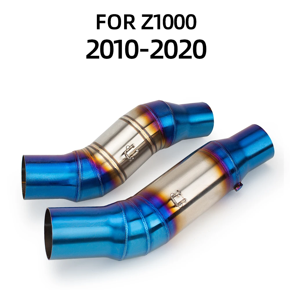 

Slip On 2010-2020 Motorcycle Exhaust Connect Two Muffler Double Middle Link Pipe Stainless Escape For KAWASAKI Z1000