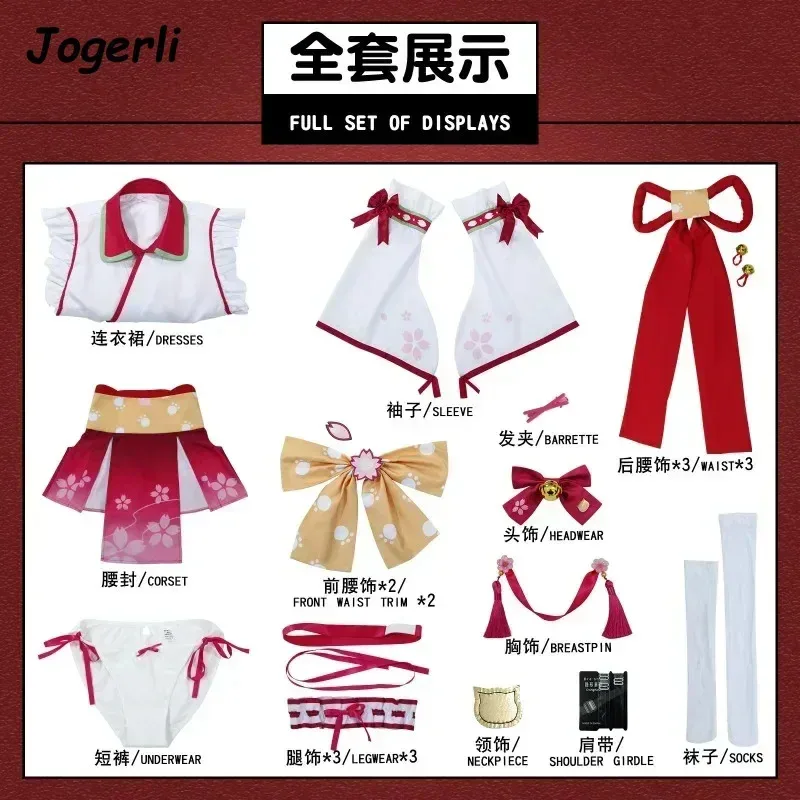 Jogerli VTuber Anime giapponesi Costumi Cosplay Idol virtuale Live Streaming Host Sakura Cos Suit Panno da donna