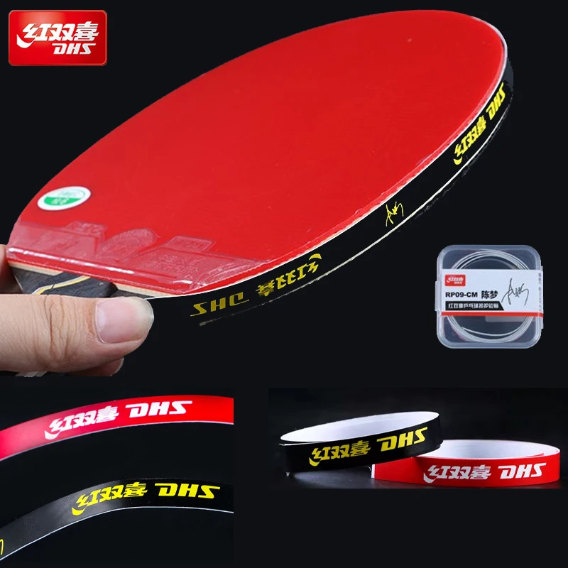 

Genuine DHS Table Tennis Racket Edge Protector PU Self-adhesive Ping Pong Bat Protective Side Tape Protector 0.8*44cm 2Pcs