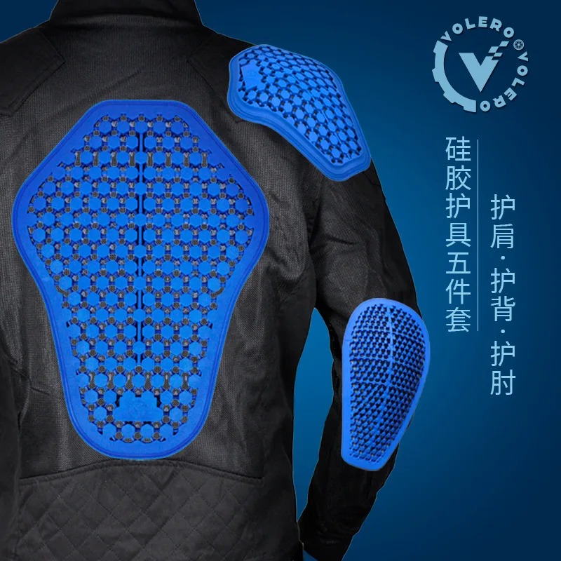 

VOLERO Motorcycle Jacket Long Sleeve Shatterproof Off-road Jacket Shirt Racing Suit Coat With Elbow And Back Protection