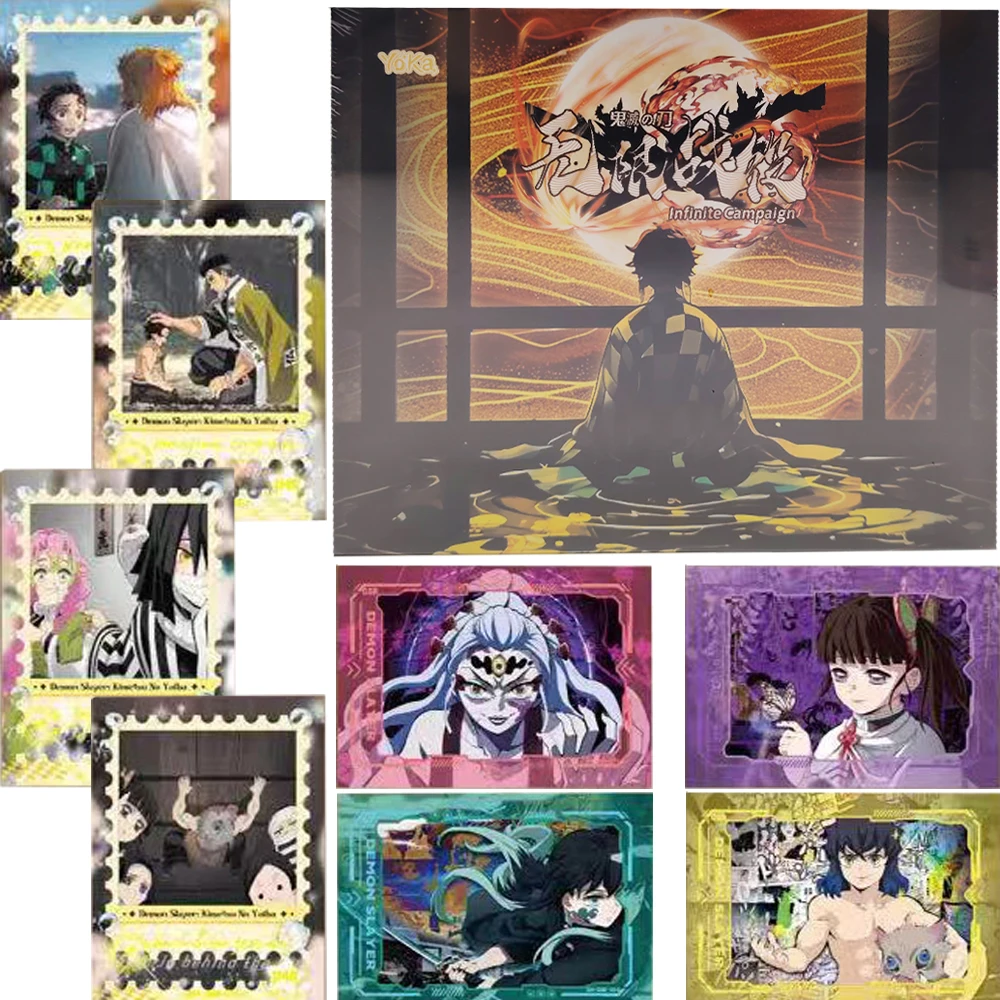 

Коллекционные карты «Убийца демонов», аниме, ограниченная серия, вращающаяся эмаль, струящийся песок, креативные периферийные карты, подарки для мальчиков и девочек