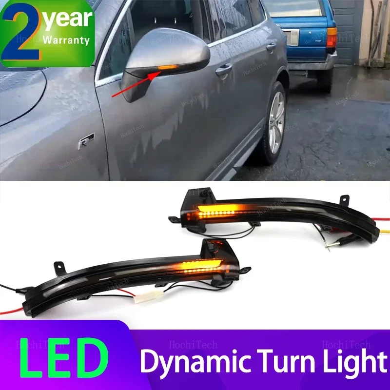 

2x Dynamic Side Mirror Blinker Light LED Turn Signal Lamps For Volkswagen VW Touareg MK2 II 7P 2010-2018