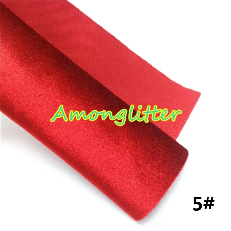 Amonglitter Wholesales Leather Supplier Color Matching Suede Synthetic Faux Fabric Leather Sheets For Bows DIY 21x29cm MB068