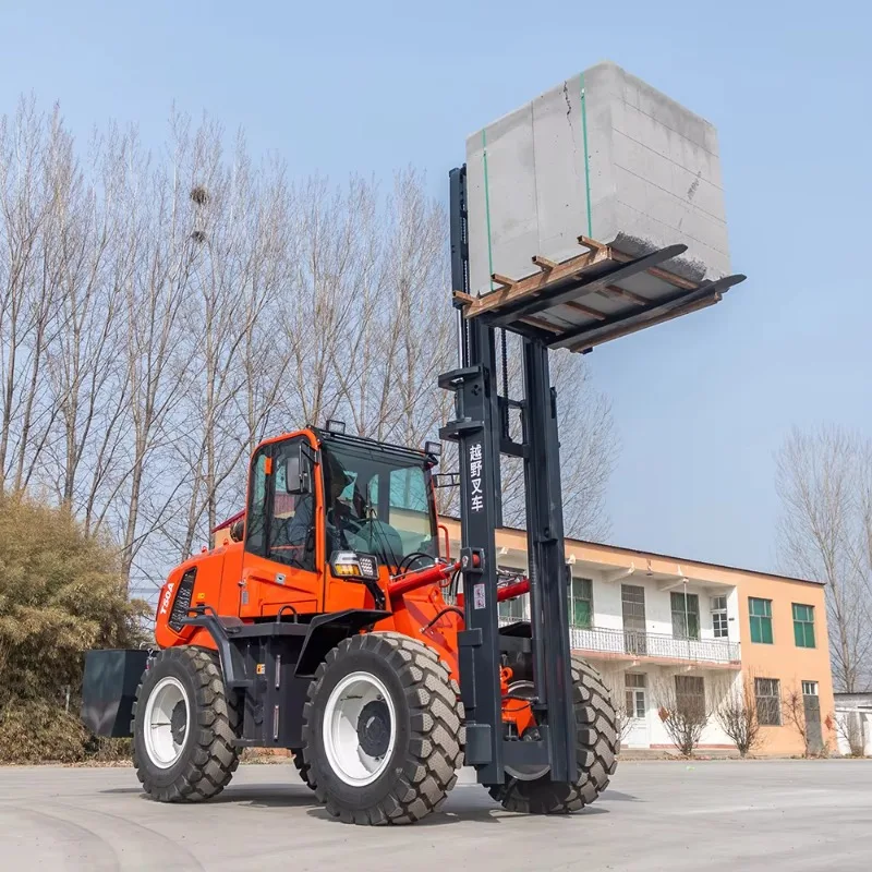 Small Three-Wheel Forklift 1.2-ton and 2-ton Fully Electric Three-Wheel Loader Lifting Stacking and Transport Forklift