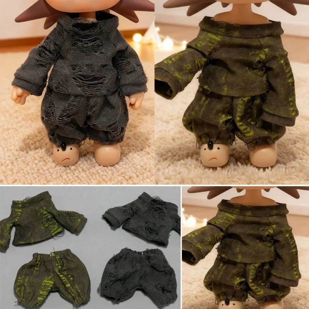 Fashion Hot-selling Dolls Dress Up Handmade DIY Dolls Costumes Hoodies Cool Style Personality Contrast Color Sweater Suits