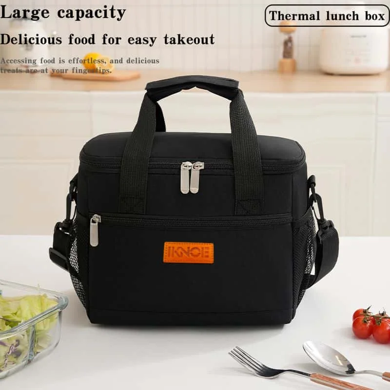 Heat insulation lunch bag, portable heat insulation bag, outdoor picnic ice bag, made of Oxford fabric,with waterproof treatment