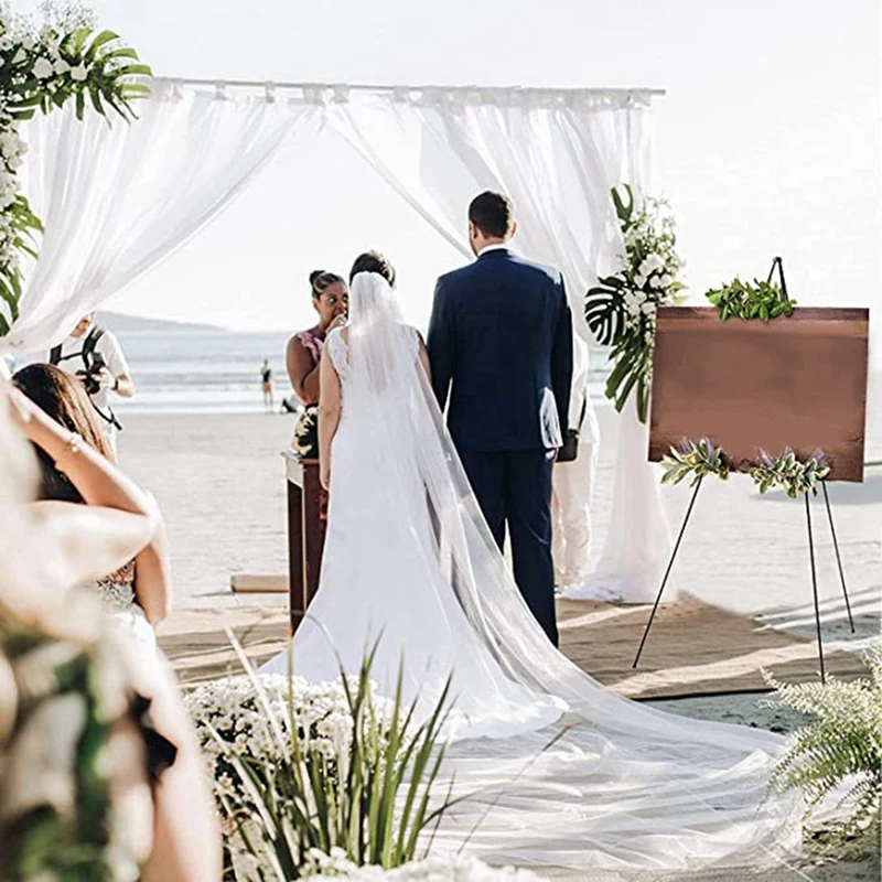 Confezione da 2 cartelli per matrimoni con borsa, supporto portatile pieghevole, treppiede da cavalletto in metallo regolabile, nero