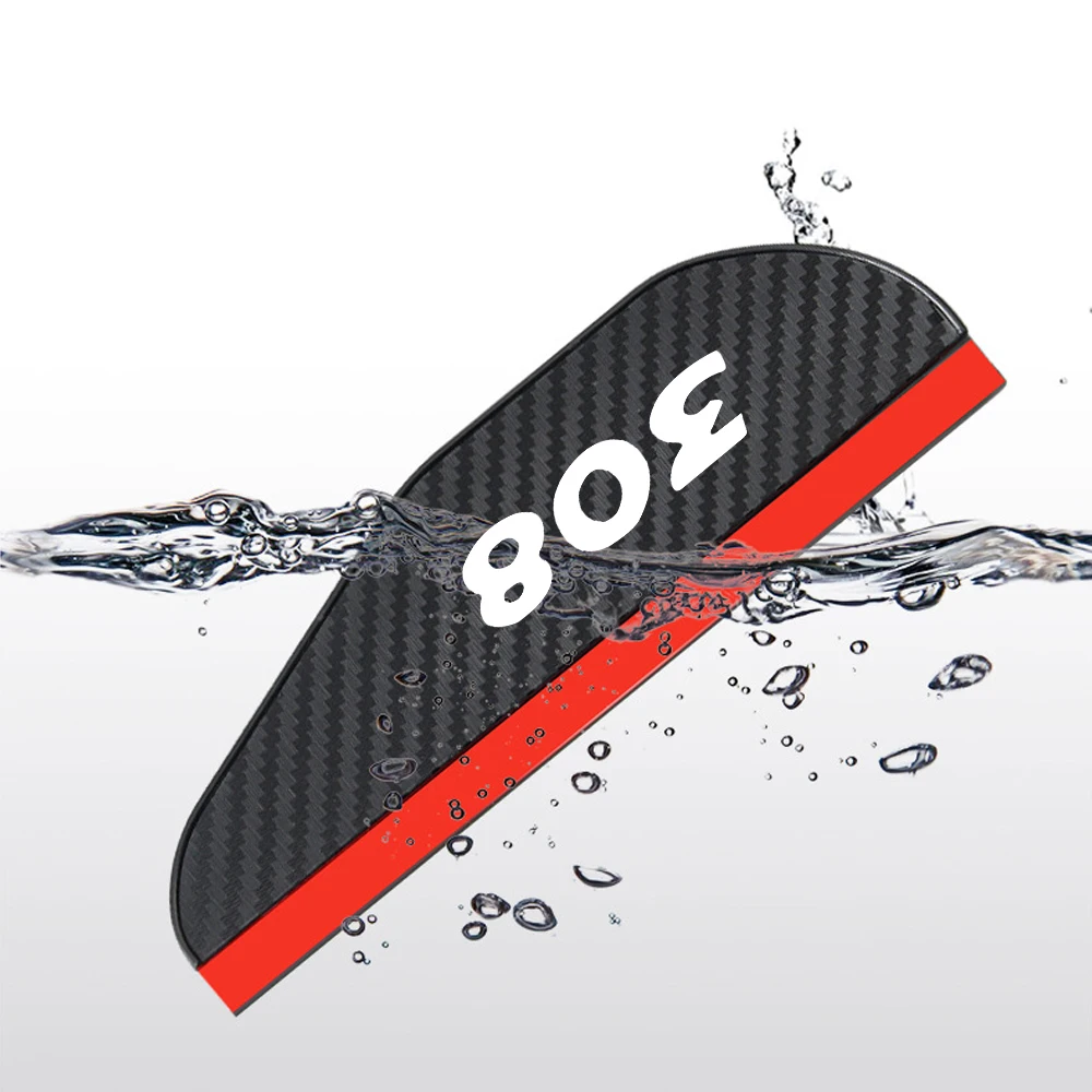 Car Rear view Mirror sticker rain eyebrow weatherstrip auto mirror For Peugeot 206 307 308 408 3008 car accessories