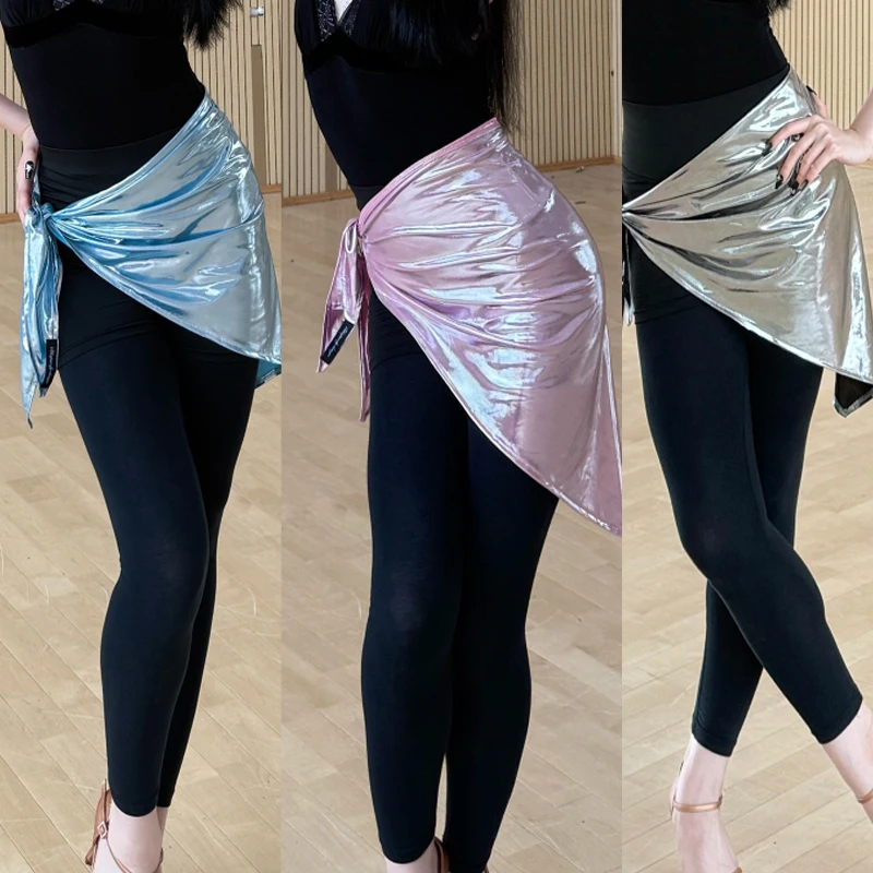 3 farben Frauen Chacha Rumba Latin Dance Rock Laser Tanzen Wrap Röcke Erwachsene Leistung Samba Tanz Praxis Tragen SL12987