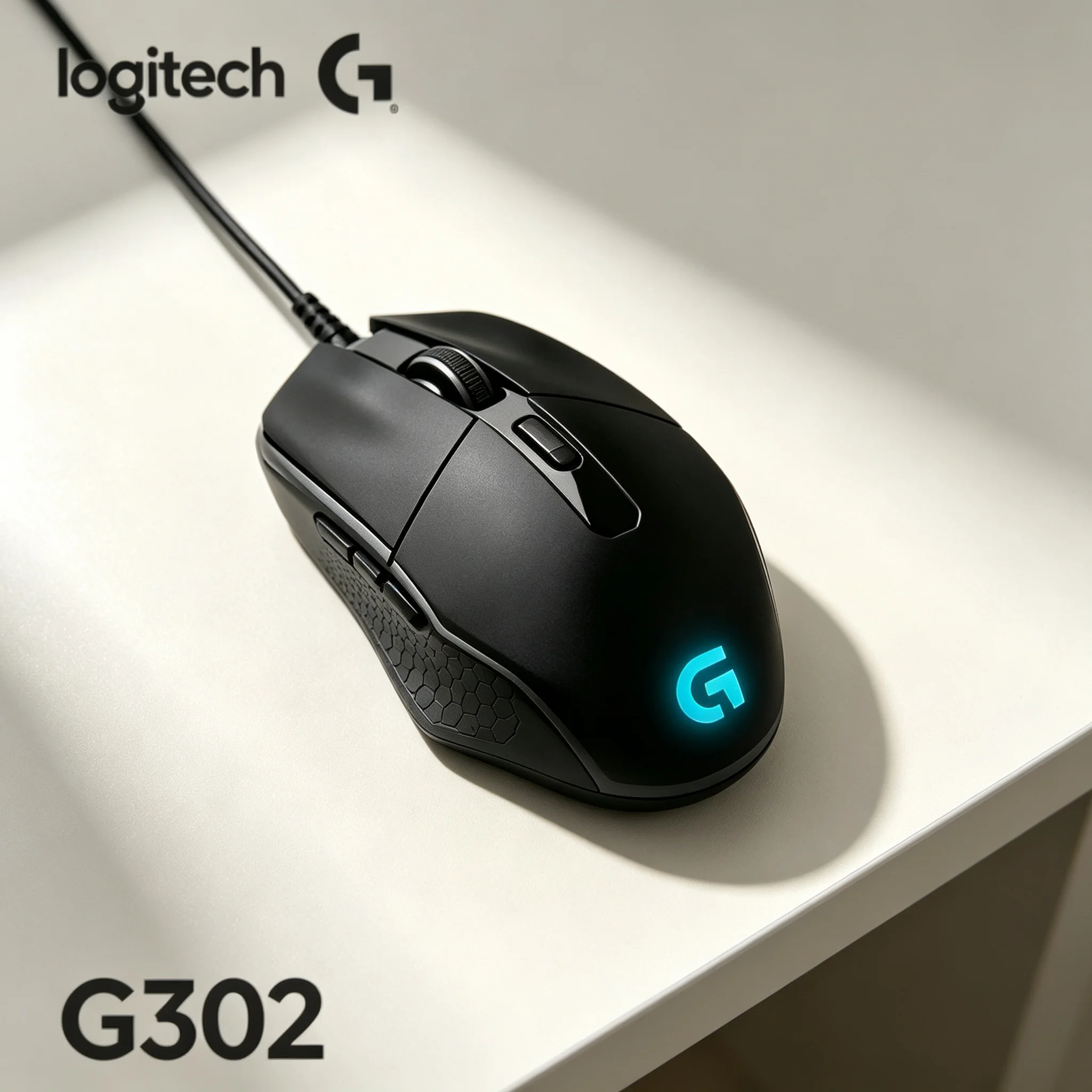 Logitech G302 Ergonomic Wired Gaming Mouse RGB G‑Logo Light 4000DPI Mice For PC Gamer