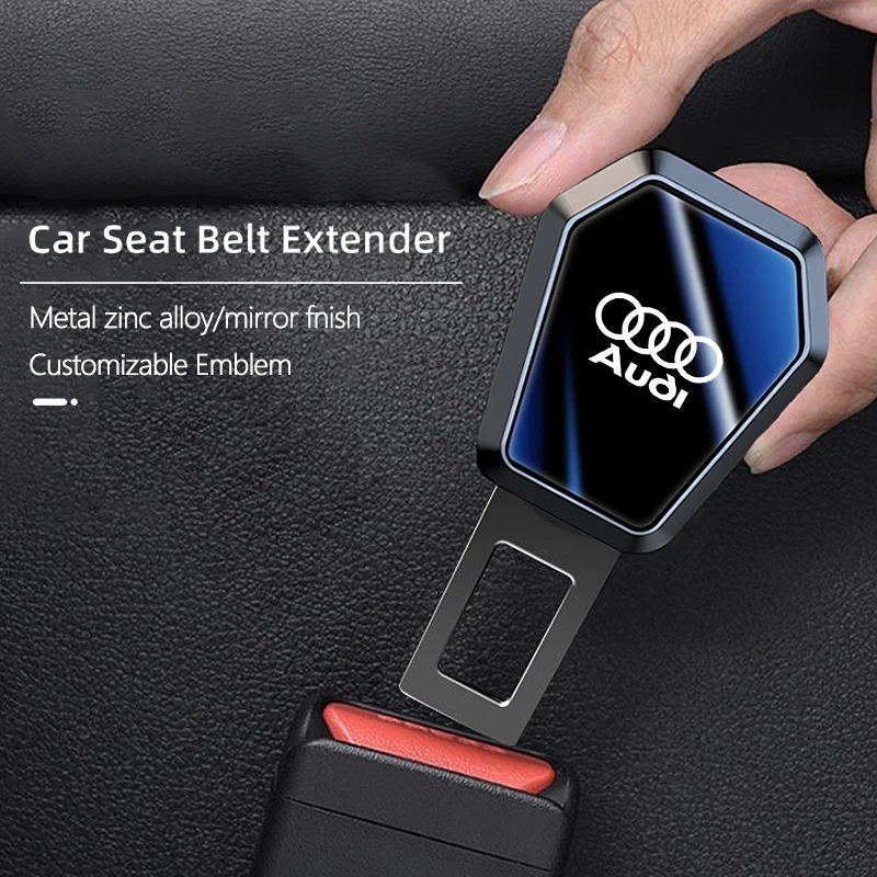 Car Seat Belt Extender Safety Strap Accessories For Audi A1 A2 A3 A4 A5 A6 A7 A8 Q1 Q2 Q3 Q4 Q5 Q6 Q7 Q8 TT RS3 S5 B8 Quattro C6