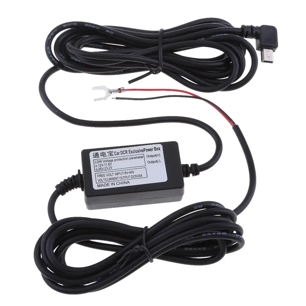 

Durable 8/36V to 5V 3A Car Cam Hardwire Mini USB Head