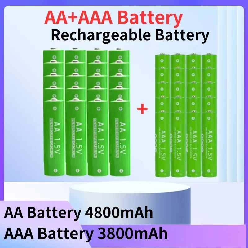 1.5V AA 4800mAh 1.5 V AAA 3800 MAh Rechageable Battery Battery + Free Shipping Battery for Clocks Mice Computers Toys So On 1.5V