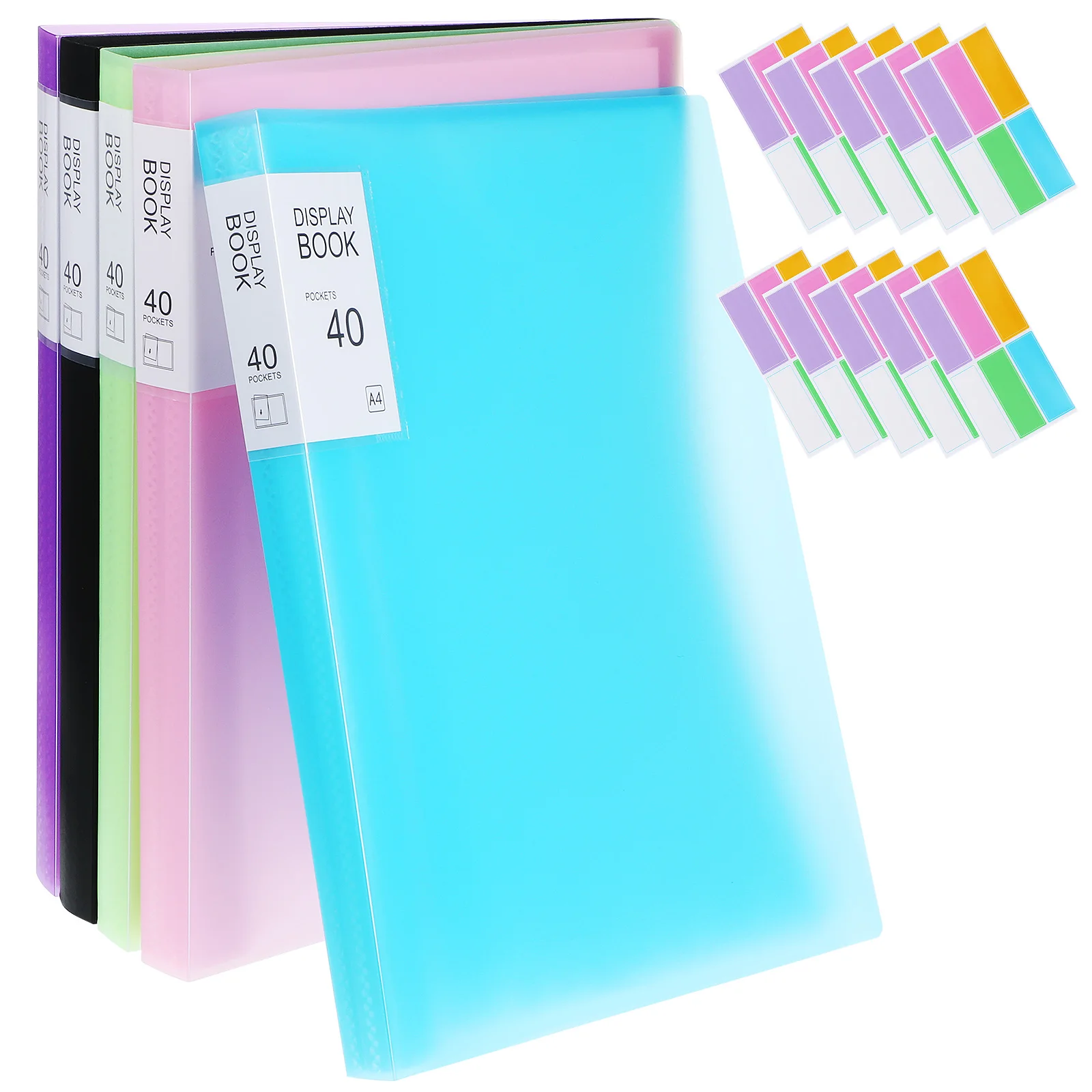 

5 Pcs Folder Document Aesthetic File Folders Loose Leaf to Keep Important Documents Clear Project Display Cover for Student