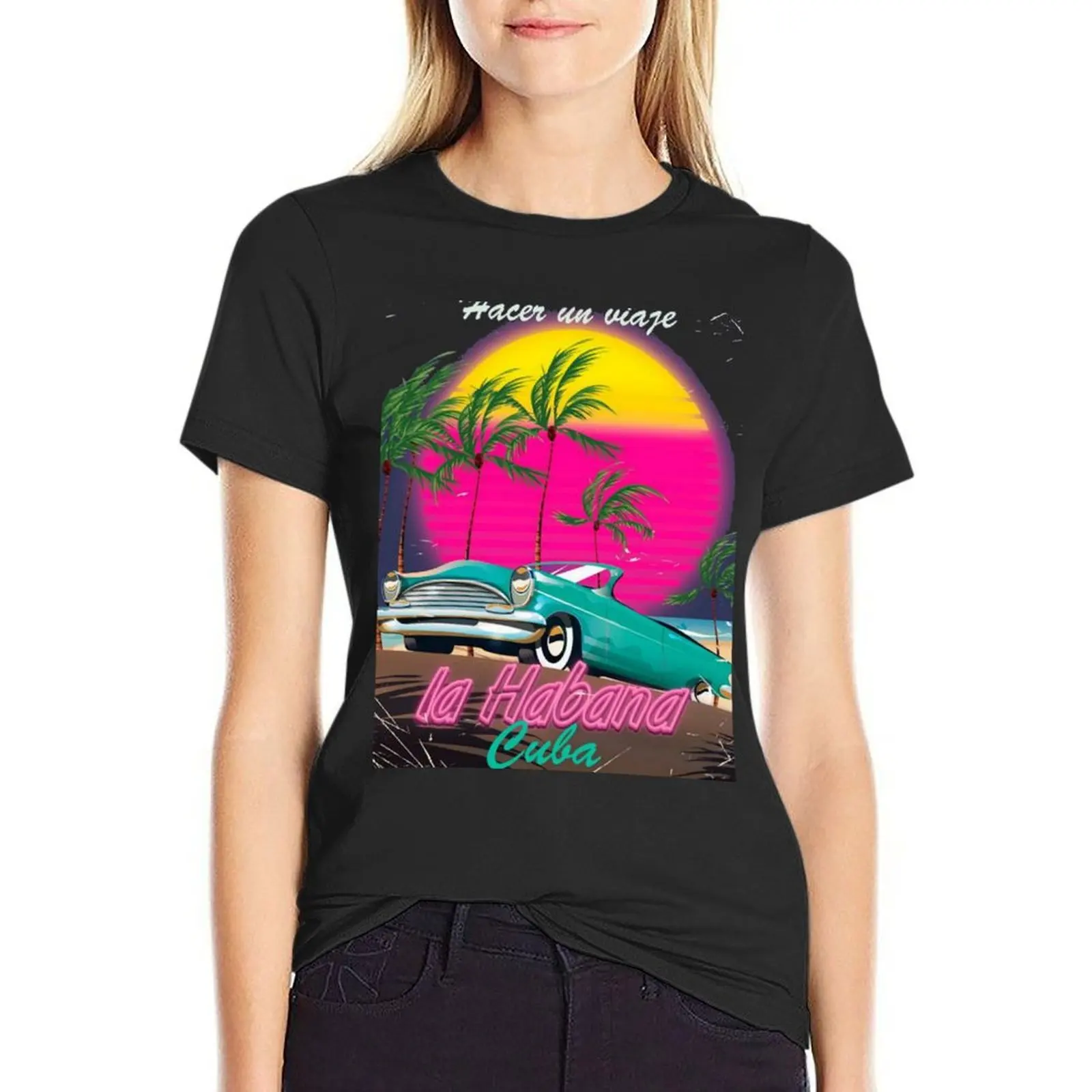 La Habana Cuba T-Shirt customs design your own shirts graphic tees animal print t-shirt dress for Women sexy