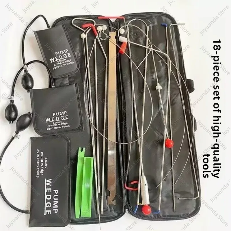 Car Repair Auxiliary Tool Kit, Airbag Pull Hook Push Rod Wedge Pull Rope Emergency Disassembly Tools