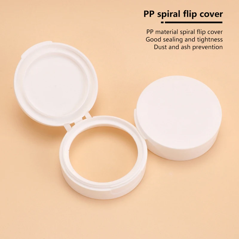 50/80/100 جرام زجاجة إعادة الملء مع حصيرة سحبت يدويا وملعقة كريم وجه جرة صندوق مستحضرات التجميل الأبيض حاوية بلاستيكية فارغة الوجه العلوي