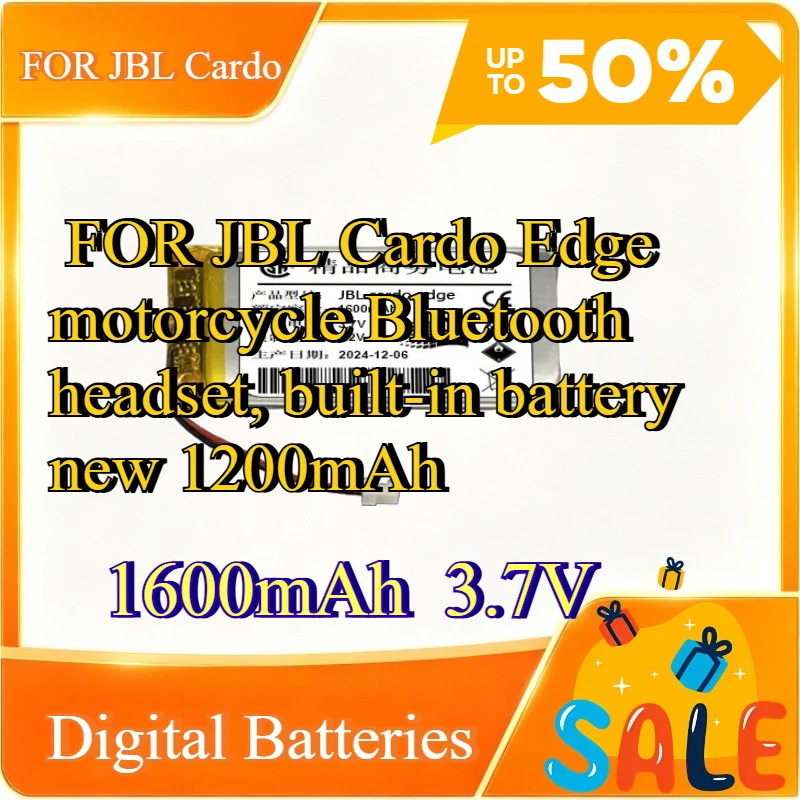 New 3.7V 1200mAh/1600mAh Built-in Replacement Battery for JBL Cardo Edge Motorcycle Bluetooth Headset