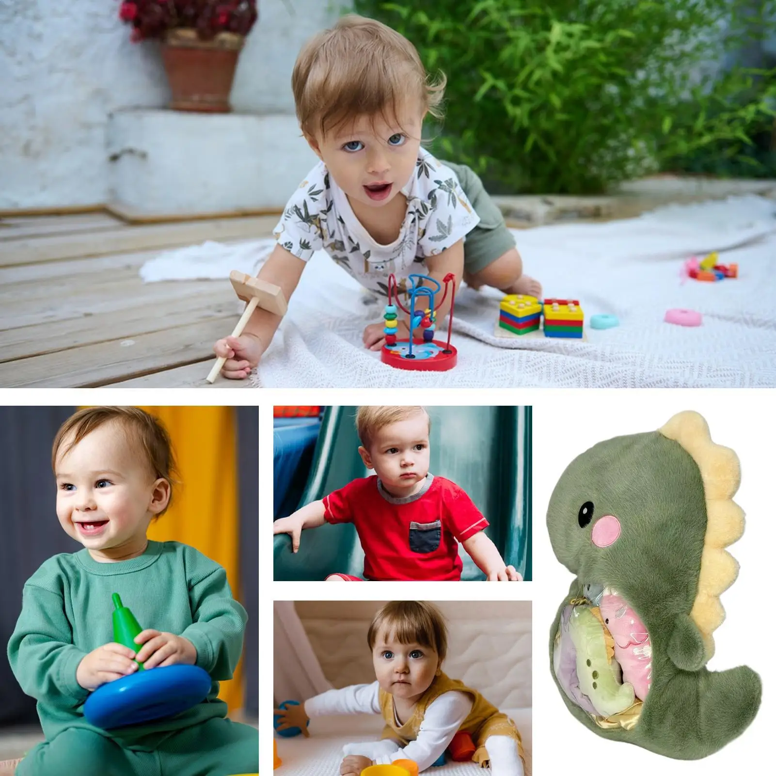Gefüllter Dinosaurier-Plüsch, niedliches Stofftier, Plüschtier, umarmbare Puppe, Kinderzimmer, Dekoration, Kissen für Sofa, Bett, Couch, Auto, Stuhl, Schreibtisch