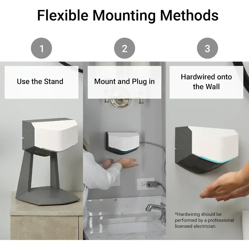 Revsquared Hände trockner mit Zubehör halter und Filter für gewerbliche Wohnzwecke