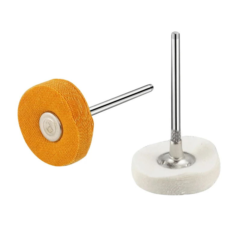 5 pz Panno di Cotone Rettifica Levigatura Testa Abrasiva Lucidatura Ruota 3mm/2.35mm gambo Filo Spazzola per Lucidatura per Trapano Dremel
