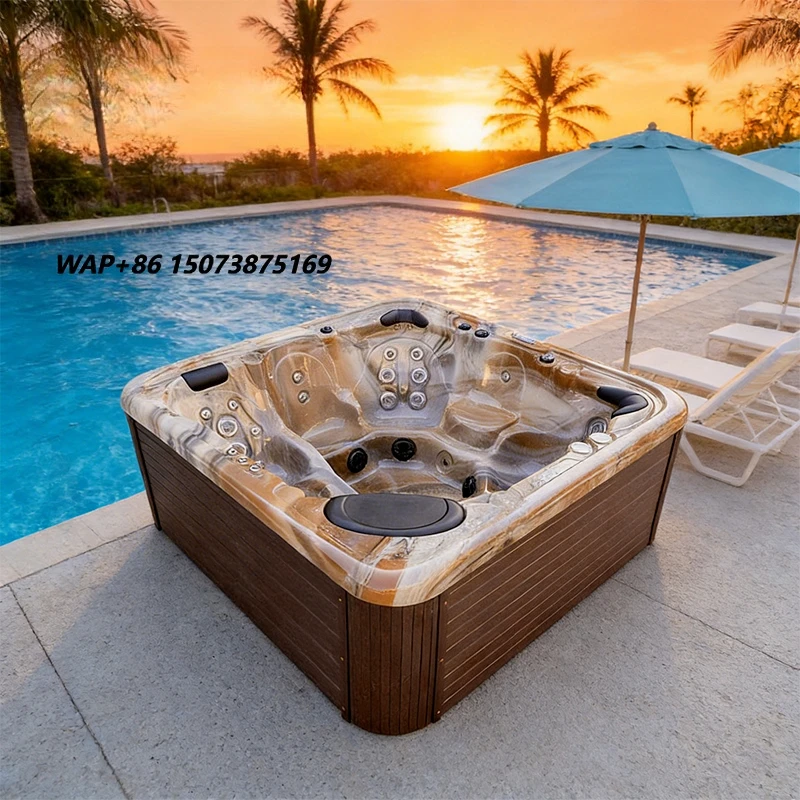 Factory Price Hot Tub 6 Person Jakuzzi Whirlpool Bathtub Spa Acrylic Hot Tub Hydro Massage