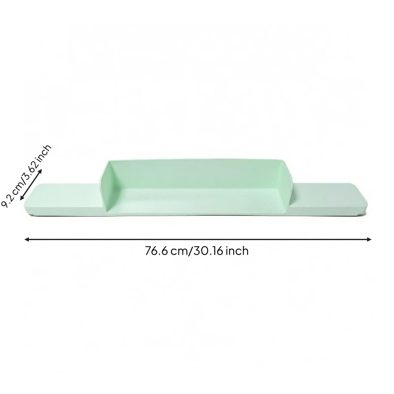 Bathtub Splash Guard Silicone Tray with Raised Edge for Bath Toys and Essentials Holder