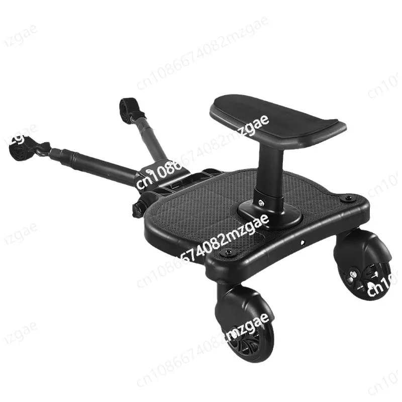 Universal Stroller Board Walking Foot Stroller 360° Rotation Buggy Board with Seat Stable Design Two Wheels Baby Skateboards