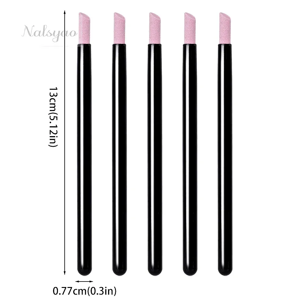 DIY Manicure Pedicure Care Tools 5Pcs Nail Art Quartz Grinding Pen Cuticle Dead Skin Remover UV Gel Nail File