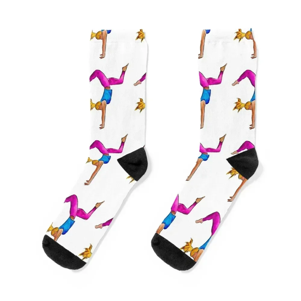 Blonde Girl Doing Handstand Socks new in's funny sock Socks Girl Men's