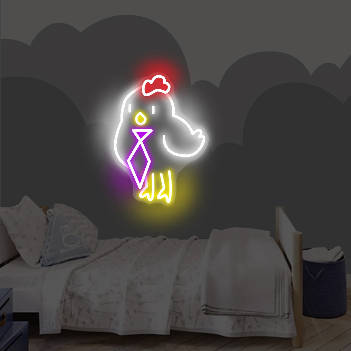 Chick Neon Sign Wall Decor LED Neon Light ธุรกิจ Store ป้ายวันหยุดของขวัญ USB Powered Shop Decor Light โคมไฟนีออน