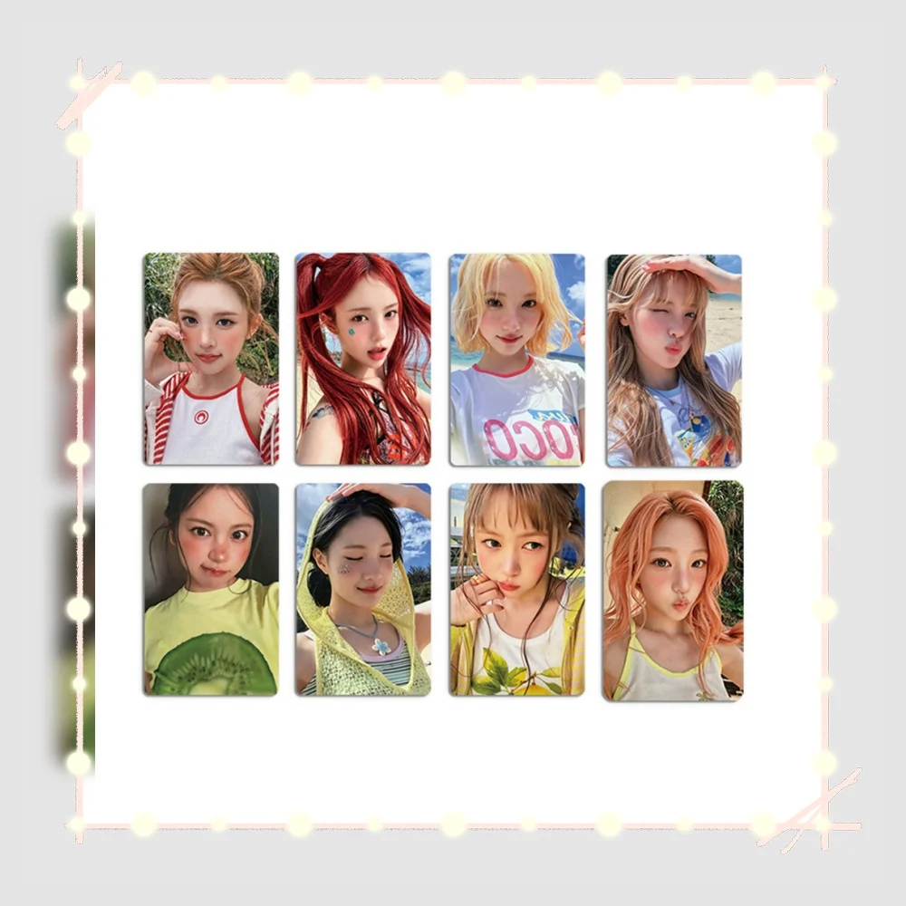 8Pcs/Set Girls Group Lemon Tang HD Cosplay Photocards Double Sides Glossy LOMO Cards YUHA YEON STELLA JUUN Postcard Fans Gift