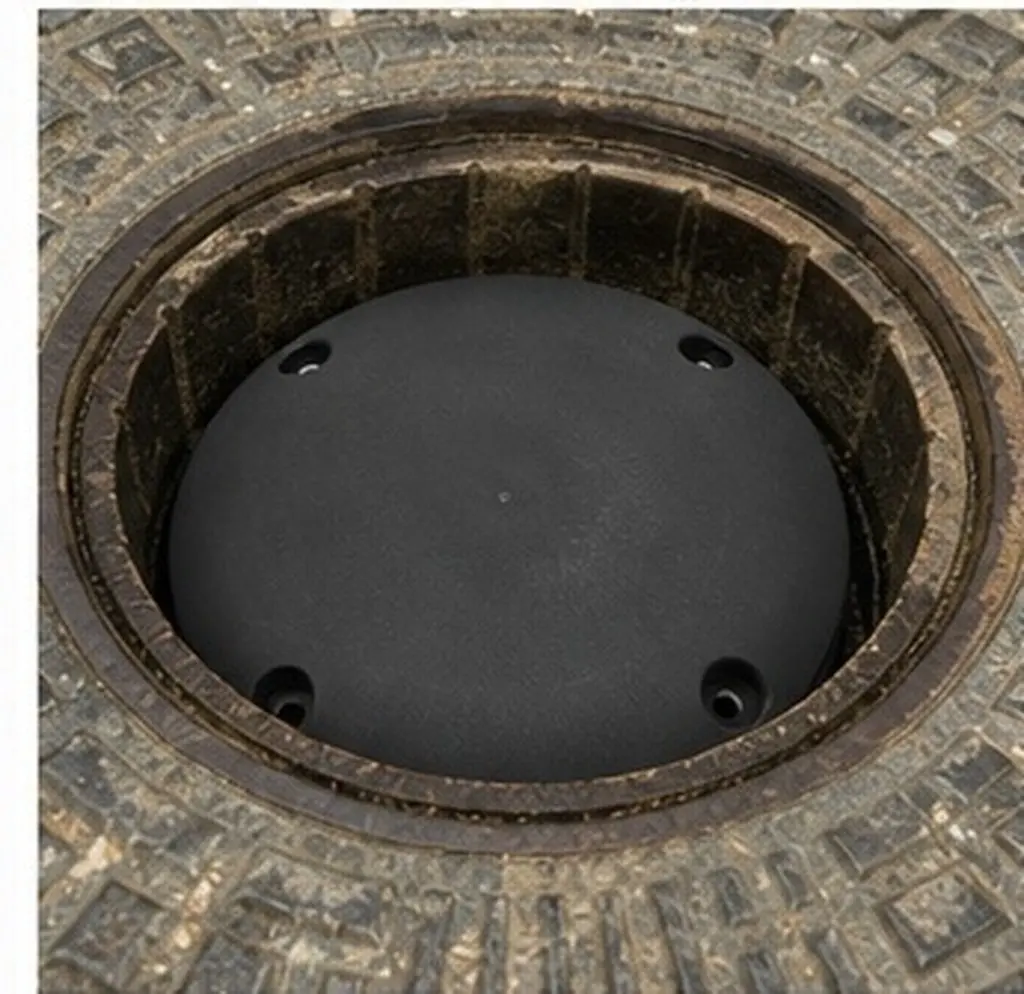 Smart Manhole Sensor Cover Black Weatherproof Protective Housing Outdoor Sensor Enclosure Wireless Manhole Cover Protector