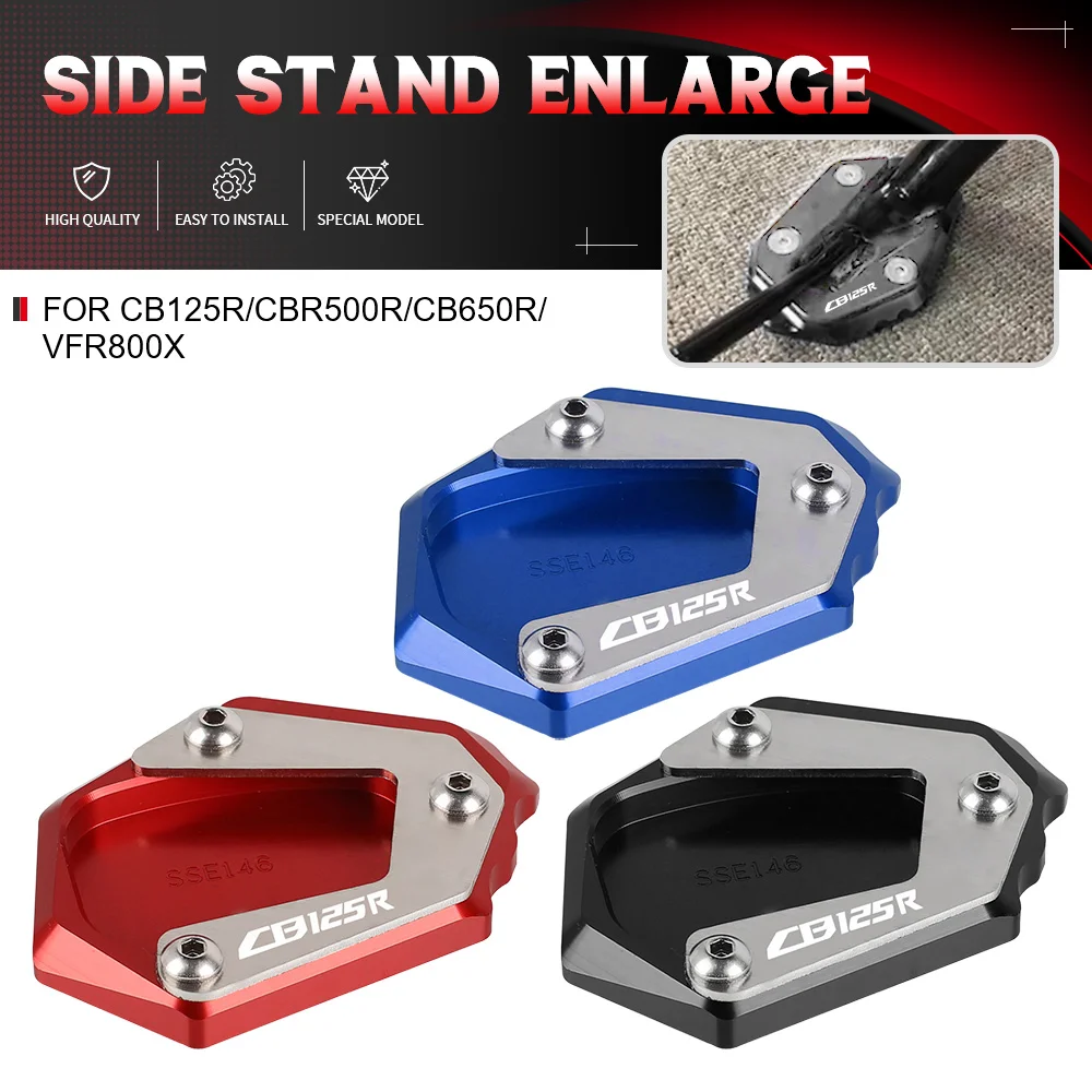 

Kickstand Plate Foot Side Stand Enlarger Extension Pad For Honda CB125R CB500F CB500X CB650R 2017 2018 2019 2020 2021 2022 2023