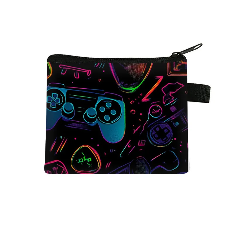 Game Handle Children Coin Purse Mini Bag Key Coin Headphone Bag Cute Cartoon Polyester Wallet Card Holder Wallet Bags For Women view 3