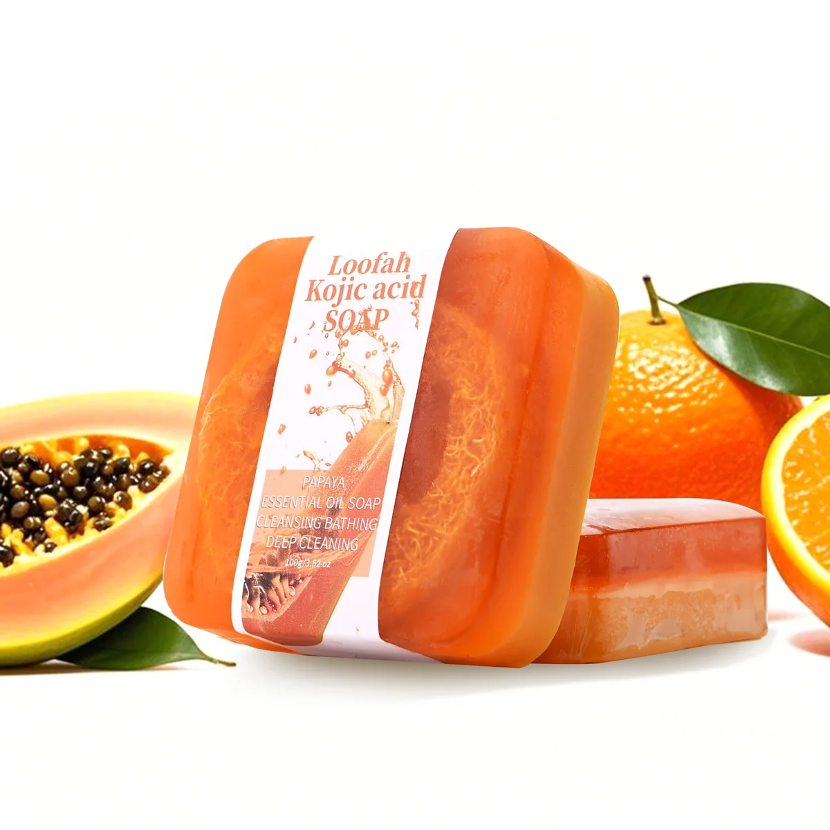 Base de jabón de glicerina S + 100g con ácido kójico, barra de jabón de esponja antiacné para rostro y cuerpo, para adultos, uso en el cuidado de la piel y el baño