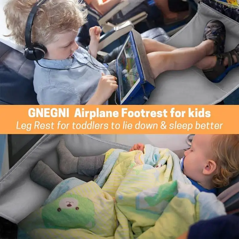 Kids Travel Airplane Bed Baby Pedals Bed Portable Travel Foot Rest Hammock Kids Bed Airplane Seat Extender Leg Rest for Kids