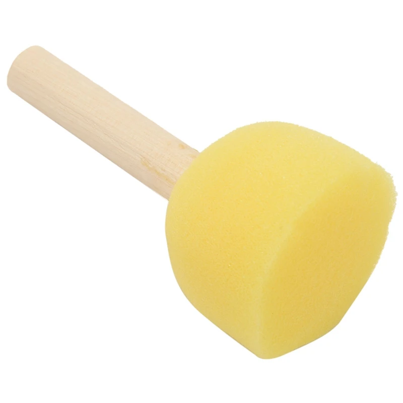 Pack Of 30 Round Foam Sponge Paint Brush Set - Stencil Brush Value Pack - 5 Different Sizes - Great For Kids Arts And Crafts, St