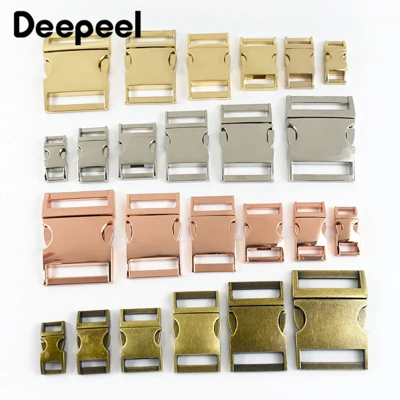 

2/5Pcs 10-38mm Metal Quick Side Release Buckle for Belt Hooks Backpack Strap Dog Collar Closure Clasp Sewing Leather Accessories