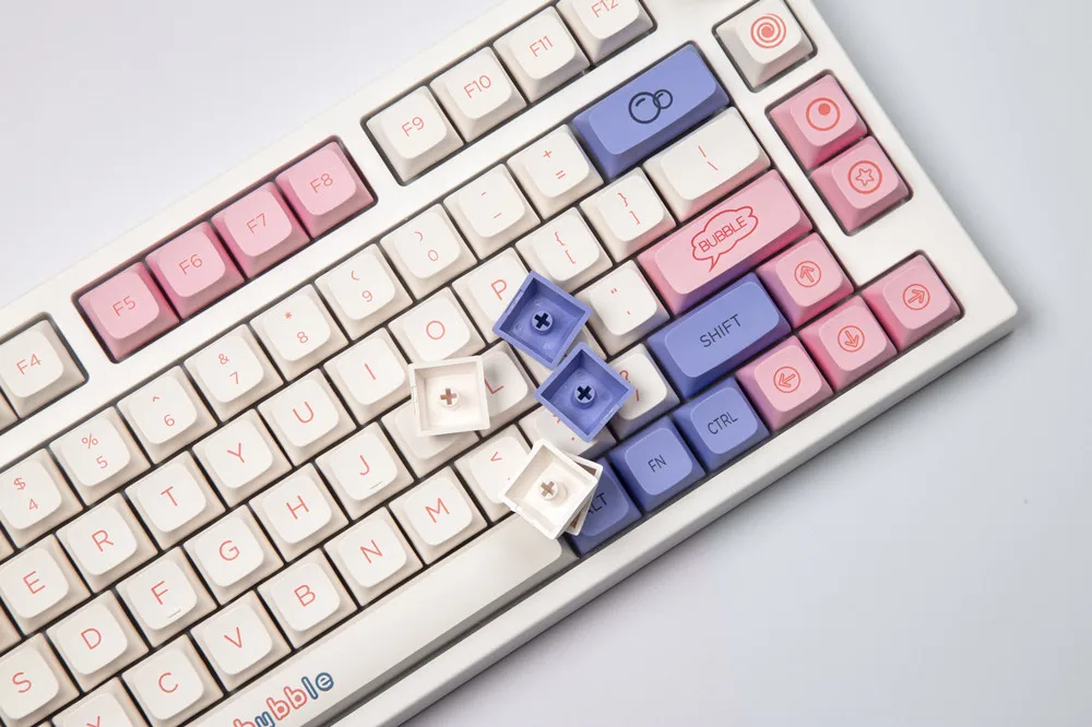 【Skyline】 127 Chaves Keycap PBT Keycaps XDA Perfil DYE-SUB Bolha Tema Personalizado Para Cherry MX Interruptor NJ68