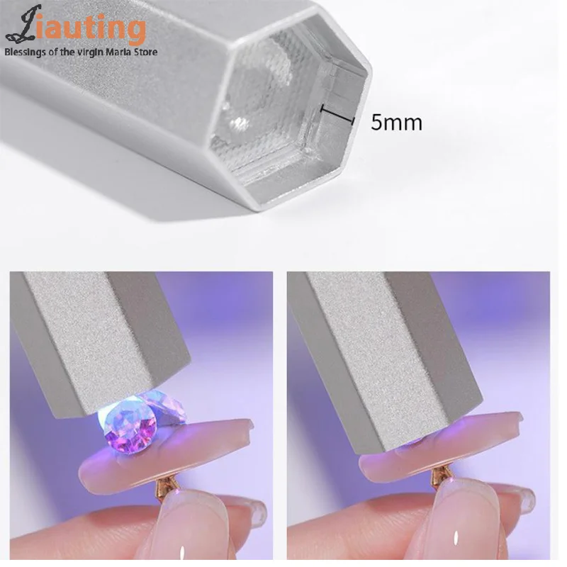 Mini lampe UV Led portative pour ongles, sèche-ongles Portable et Rechargeable pour le durcissement du vernis Gel avec affichage, Machine de manucure